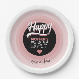 Prato De Papel Dia de as mães Feliz