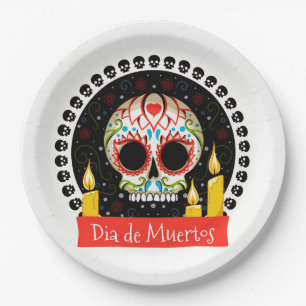 Prato De Papel Dia de Muertos