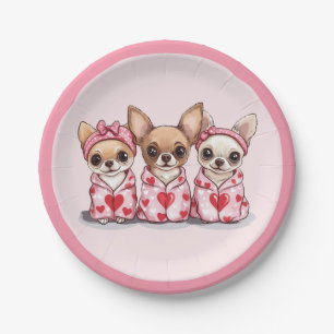 Prato De Papel Dia de os namorados Chihuahua Dogs