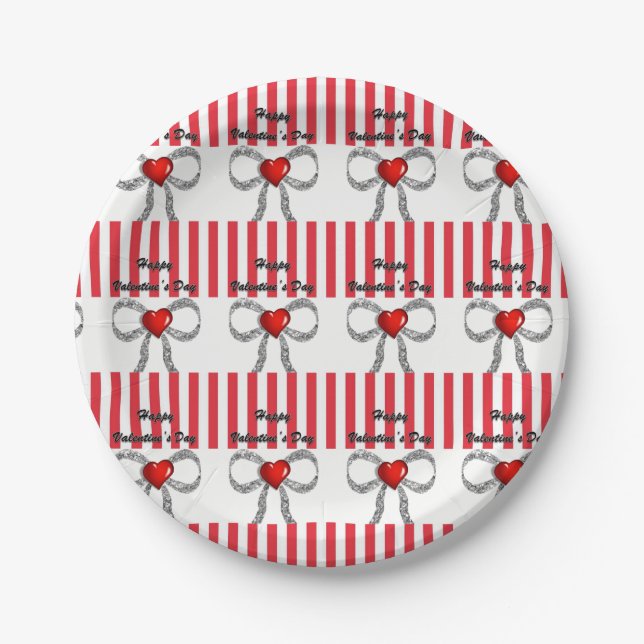 Prato De Papel Dia de os namorados de placas de papel (Frente)
