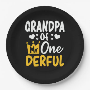 Prato De Papel dia de os pais Avô do Sr. primeiro aniversario M