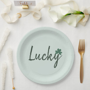 Prato De Papel Dia de São Patrício de Shamrock na Irlanda