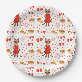 Prato De Papel Dia do Canadá temido pelo golfista que ama gatos