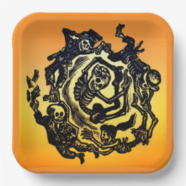 Prato De Papel Dia dos Mortos - José Guadalupe Posada