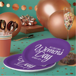 Prato De Papel Dia Internacional da Mulher, 8 de março