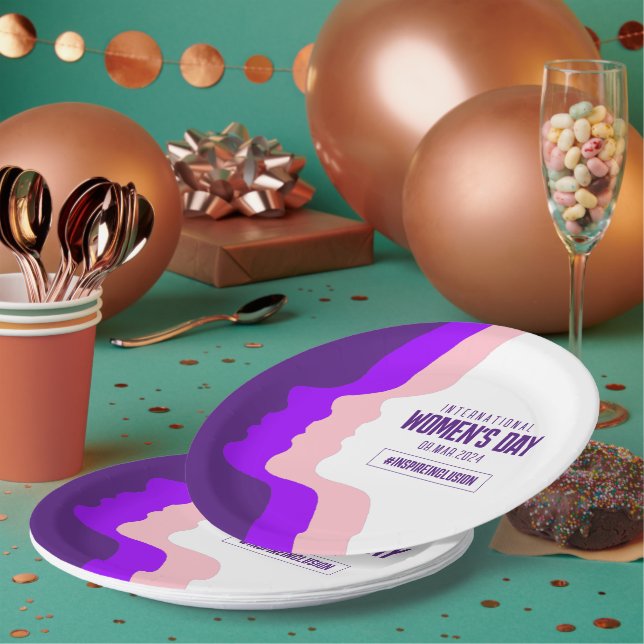 Prato De Papel Dia Internacional da Mulher, 8 de março (Múltiplo)