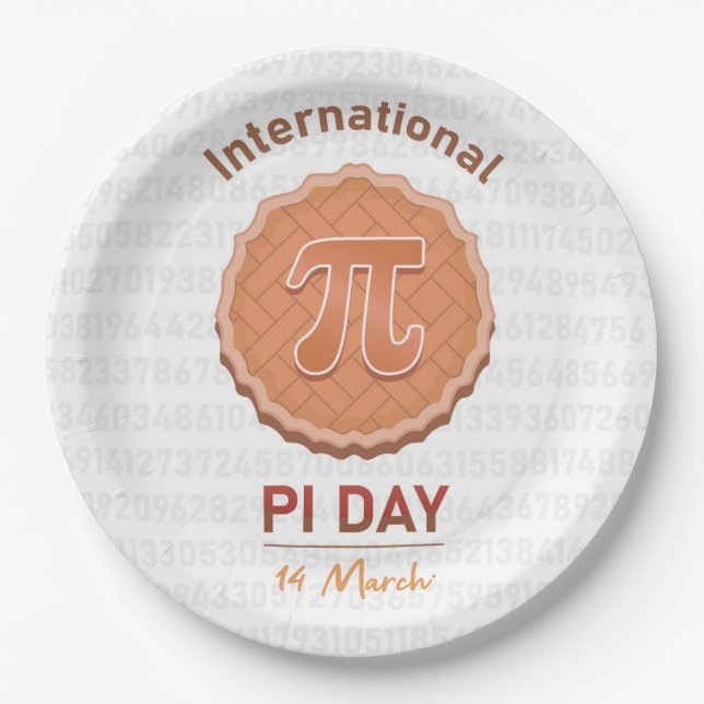 Prato De Papel Dia Internacional Pi (Frente)