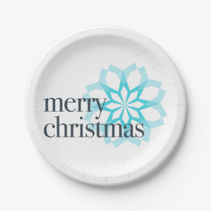Prato De Papel Diferente design clássica de "Feliz Natal"