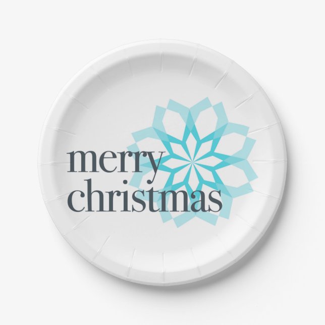 Prato De Papel Diferente design clássica de "Feliz Natal" (Frente)