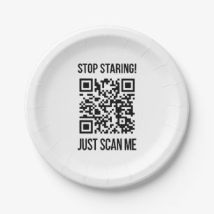 Prato De Papel Digitalize-me com o código QR: escolha gentileza t