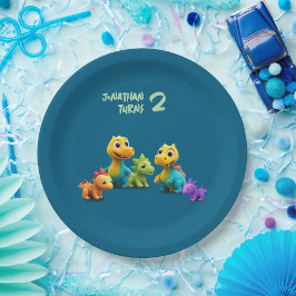 Prato De Papel Dino dinosaur kid birthday party baby Paper Napkin