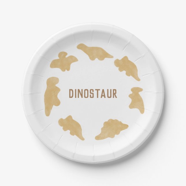 Prato De Papel Dino Nugget Plate (Frente)