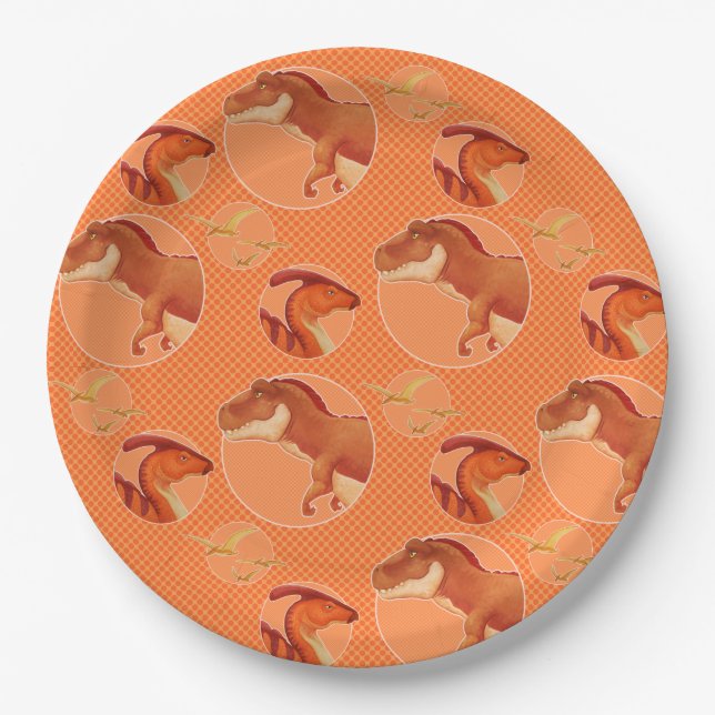 Prato De Papel Dino Plates & Bowls (Frente)