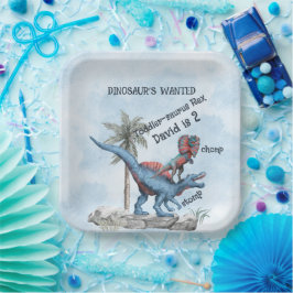 Prato De Papel DINOSAUR QUERIA Aniversário De 2 Anos