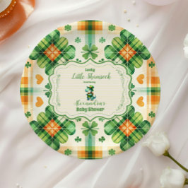 Prato De Papel Dinossaur Lucky Little Shamrock