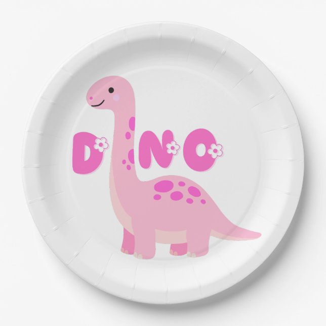 Prato De Papel Dinossauro fofo 🦕  (Frente)