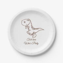 Prato De Papel dinossauro, vintage, fofo, crianças, Papel Plate