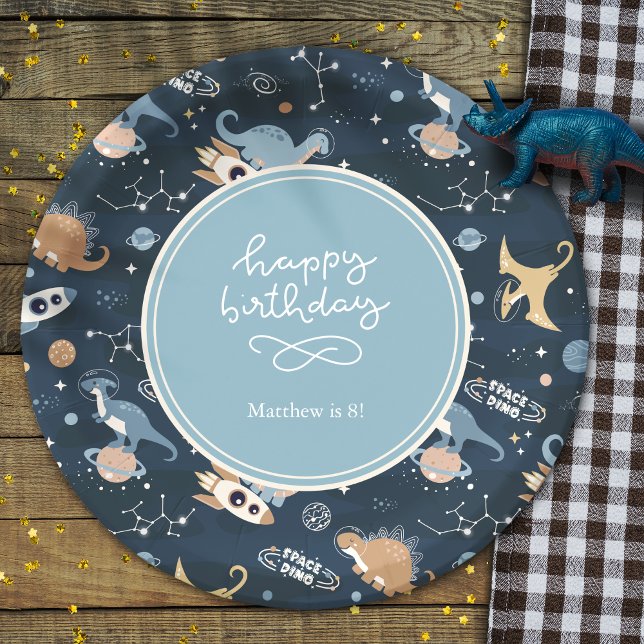 Prato De Papel Dinossauros bonitos no Aniversário de criança de p (Criador carregado)