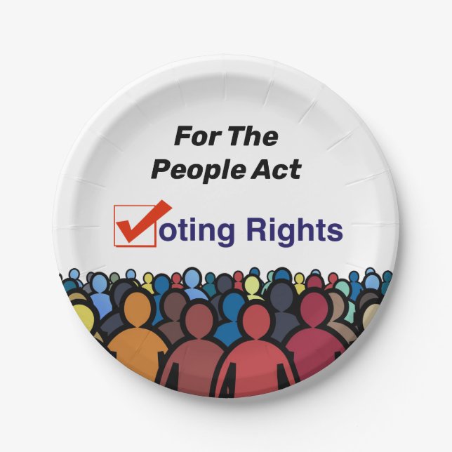 Prato De Papel Direitos De Voto Para A Lei Pessoas (Frente)