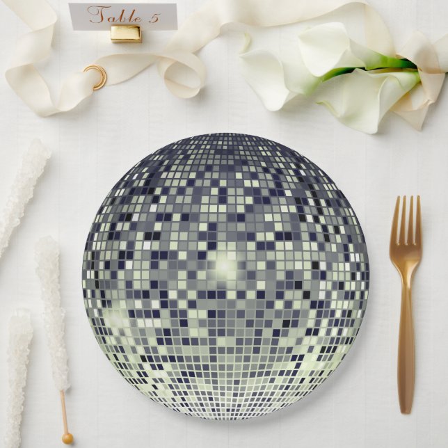Prato De Papel Disco Dreams Paper Plates - Celebre em Estilo! (Casamento)
