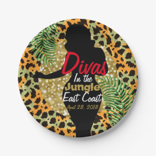 Prato De Papel Divas nas placas do partido da selva