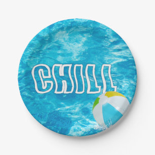 Prato De Papel Diversão da Piscina de Verão