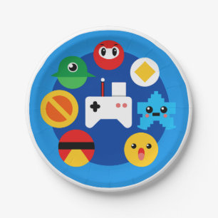 Prato De Papel Diversão de Arcade Retroativa