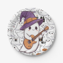 Prato De Papel Diversão do Halloween Ghost Party Spooky