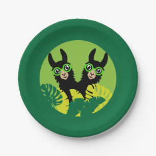 Prato De Papel Diversão Llama Alpaca Casa E Vida