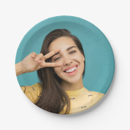 Prato De Papel Diversão Personalizada Da Sua Face Foto Personaliz