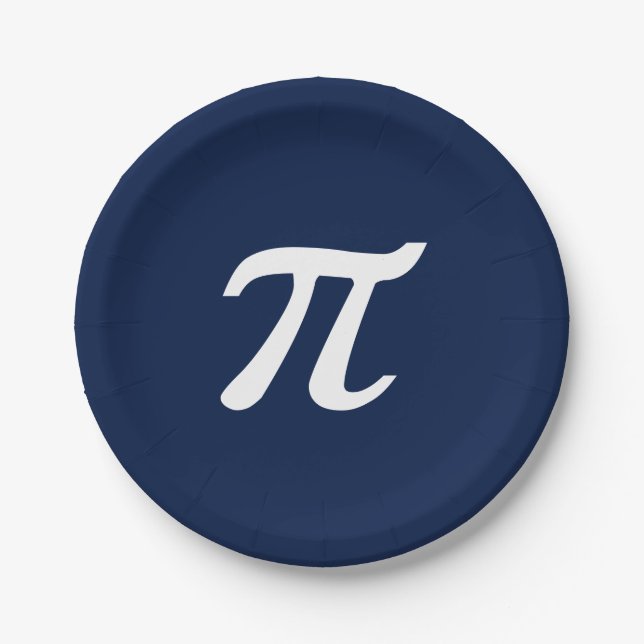 Prato De Papel Diversão Pi Nerdy Geeky Funny Party Pie Papelão (Frente)
