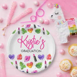 Prato De Papel Diversão Vibrante, Festa de formatura de Lipsticks