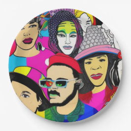 Prato De Papel Diversidade é Diversão