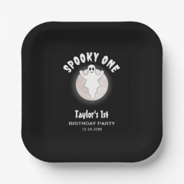 Prato De Papel Divertido Halloween Ghost Spooky Um Primeiro prime