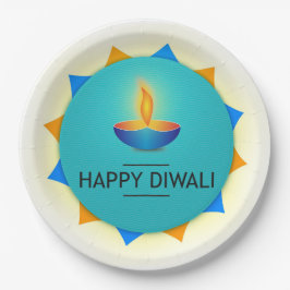 Prato De Papel Diwali Diya Paper Plate
