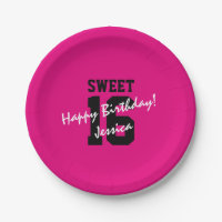Doce 16 dezesseis placas pretas cor-de-rosa da