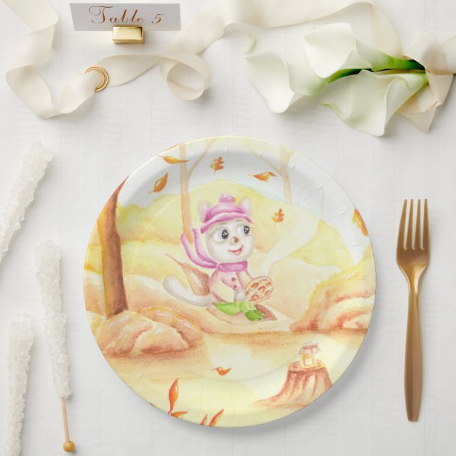 Prato De Papel Doce caminhada do outono na floresta (Casamento)