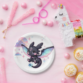 Prato De Papel Doce Chá de fraldas de Dragão Pequeno