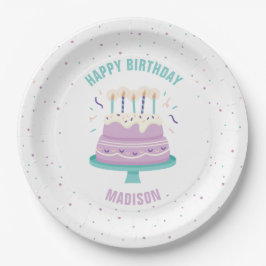 Prato De Papel Doce Festa de Bolo de Aniversário