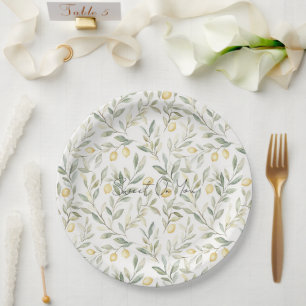 Prato De Papel Doce Sobre Você Limões Casamento