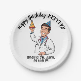 Prato De Papel DOCTOR BIRTHDAY FUN antistress party