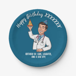 Prato De Papel DOCTOR BIRTHDAY FUN antistress party