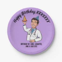 Prato De Papel DOCTOR BIRTHDAY FUN antistress party