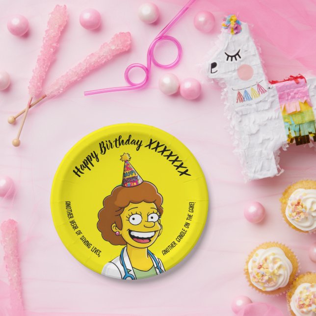 Prato De Papel DOCTORS BIRTHDAY yellow pediatric anti-stress (Festa)