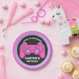 Prato De Papel Documento Personalizado do Jogador de Aniversário