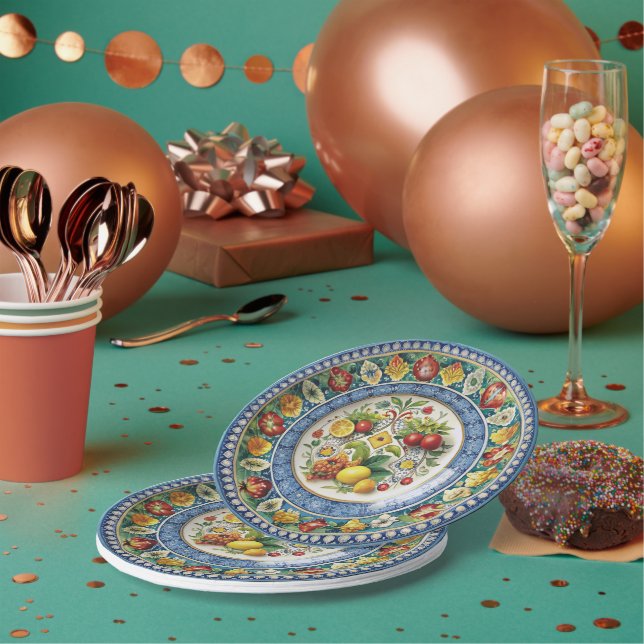 Prato De Papel Dolce & Gabbana Siciliana Cart Whimsy Plate (Múltiplo)