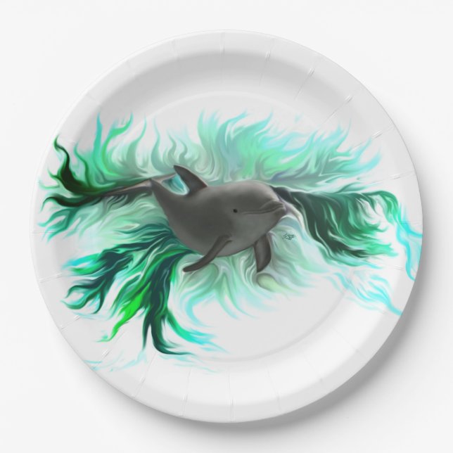 Prato De Papel Dolphin Baby (Frente)