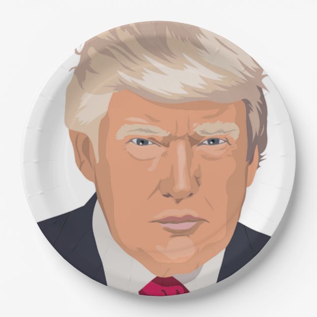 PRATO DE PAPEL DONALD TRUMP (Frente)