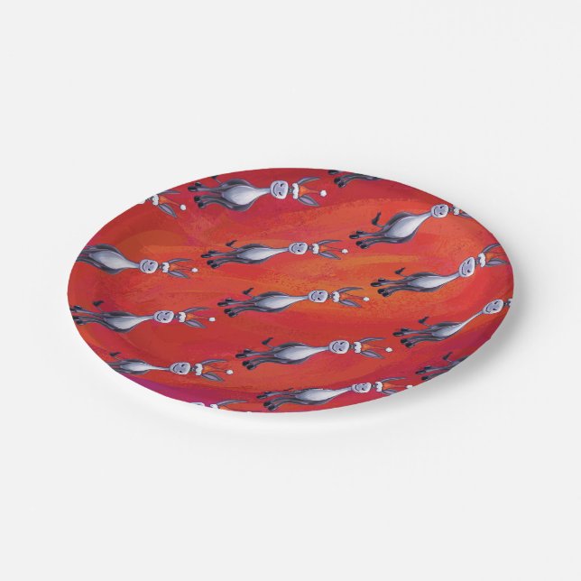 Prato De Papel Donkey Christmas (Inclinado)