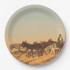 Prato De Papel Donkeys no Sul de França (por Eugène Burnand)